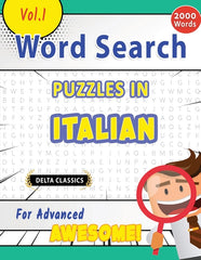 Word Search Puzzles in Italian for Advanced - Awesome! Vol.1 - Delta Classics - Ingram