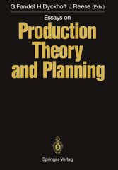 Essays on Production Theory and Planning (Softcover Reprint of the Original 1st 1988) - Ingram
