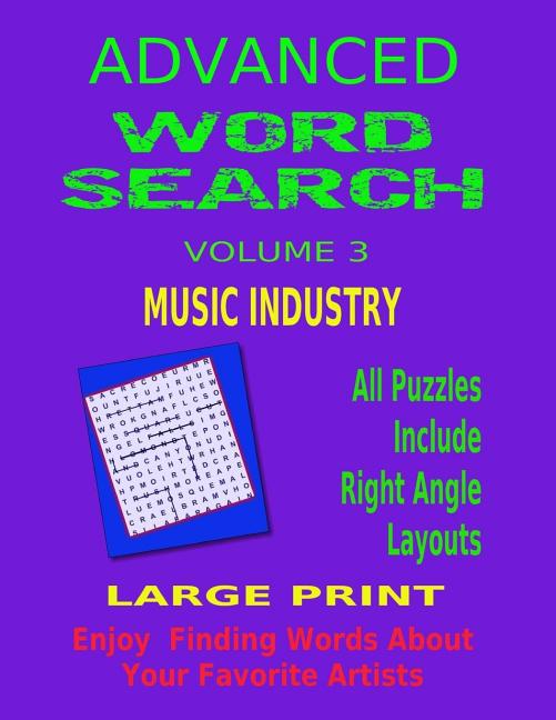 Advanced Word Search Volume 3 Music Industry: Large Print - Ingram