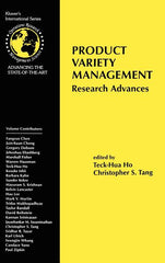 Product Variety Management: Research Advances (1998) - Ingram