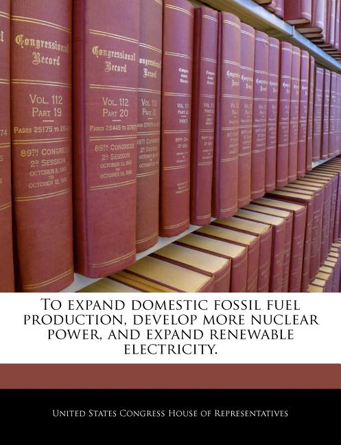 To Expand Domestic Fossil Fuel Production, Develop More Nuclear Power, and Expand Renewable Electricity. - Ingram