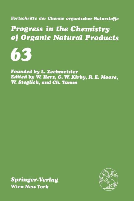 Fortschritte Der Chemie Organischer Naturstoffe / Progress in the Chemistry of Organic Natural Products (Softcover Reprint of the Original 1st 1994) - Ingram