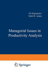Managerial Issues in Productivity Analysis (Softcover Reprint of the Original 1st 1985) - Ingram
