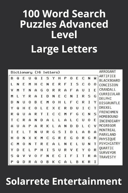 100 Word Search Puzzles Advanced Level: Large Letters - Ingram