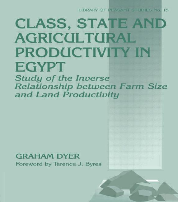Class, State and Agricultural Productivity in Egypt: Study of the Inverse Relationship between Farm Size and Land Productivity - Ingram