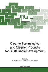 Cleaner Technologies and Cleaner Products for Sustainable Development (Softcover Reprint of the Original 1st 1995) - Ingram
