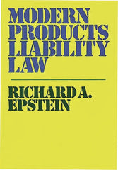 Modern Products Liability Law. - Ingram