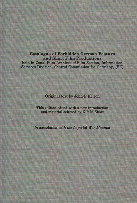 Catalogue of Forbidden German Feature and Short Film Productions - Ingram